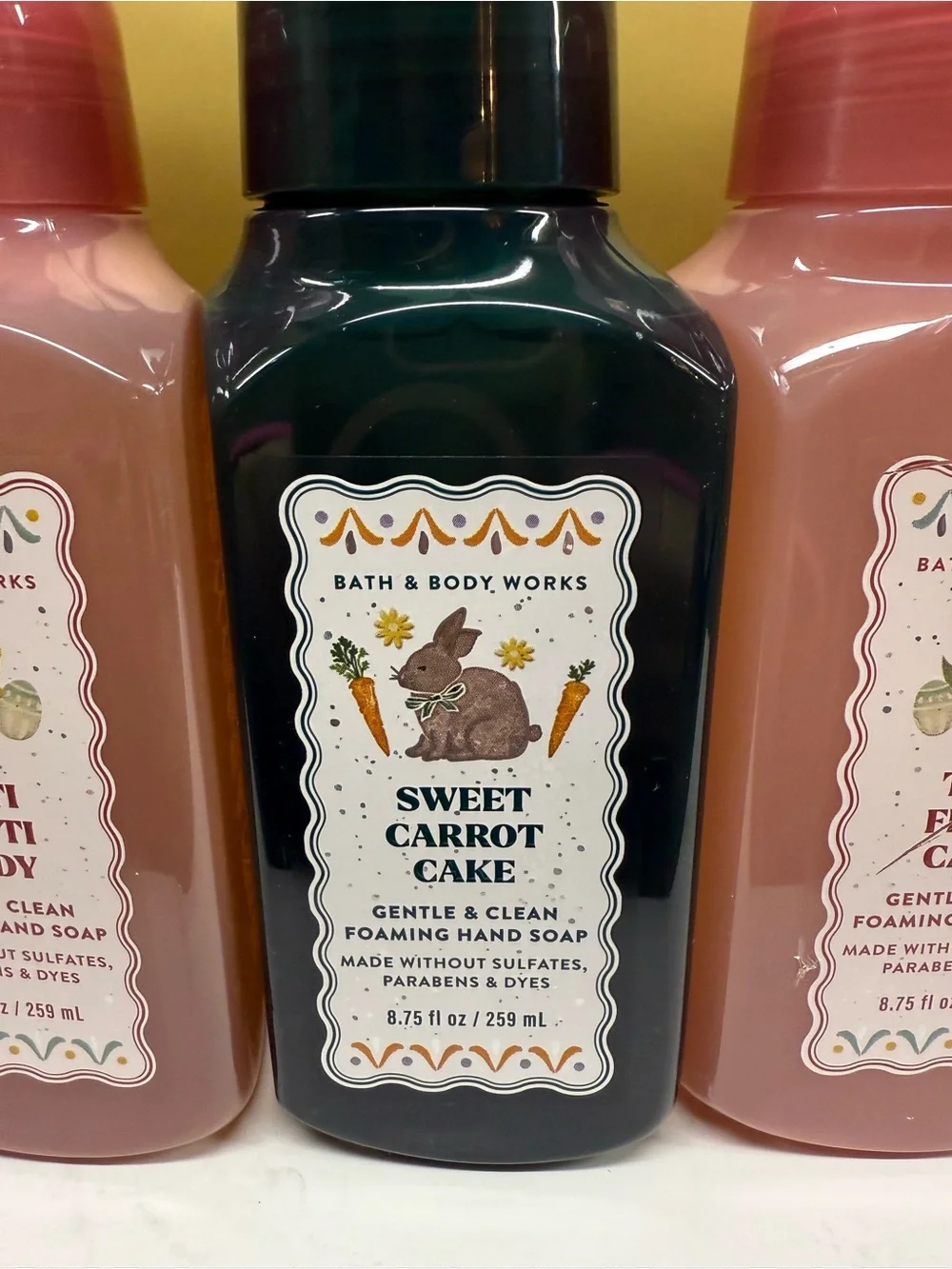 BBW tutti fruity candy and sweet carrot cake foaming hand soap set x 3